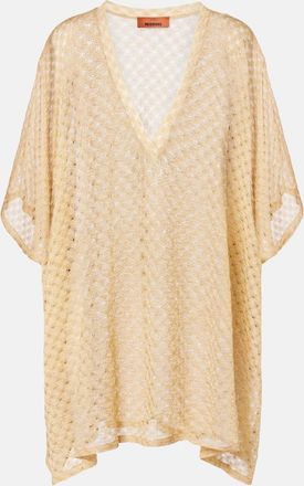Missoni Open-knit lamé kaftan