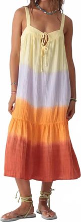 Electric & Rose Addison Midi Dress In Ombre Sunset