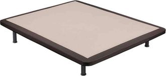 Colchones Aznar Base Tapizada Poli-piel Reforzada 5 Barras Transversales Wengue - 160x182 Cm (2 De 80x182)