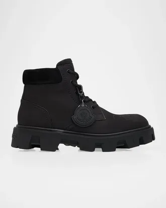 Moncler Men & apos;s Peak City Leather Ankle Boots