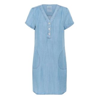 Part Two Light Blue Denim Dress with V-Neck - female - Part Two - Short Dresses - Blue - 2XS - Dresses