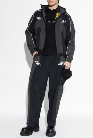 Umbro Nylon Jacket With Embroidered Logo, Mens, Grey