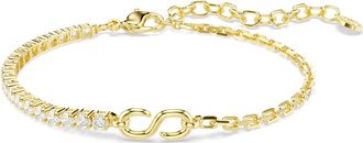 Swarovski Matrix 18k Gold Plated Round Cut Bracelet