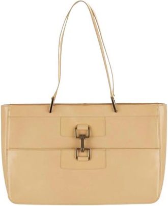 Gucci Vintage Jackie Beige Patent Leather Shoulder Bag