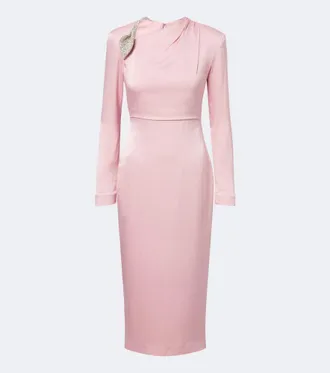 Rachel Gilbert Oryx embellished cr&ecirc;pe satin cocktail dress