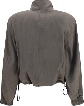 The Attico Womens Wool-Blend Bomber 876 Jacket