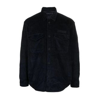 Tommy Hilfiger Blauw Corduroy Overshirt - Heren - Zomerjassen - Blauw - XL - Katoen - Jassen