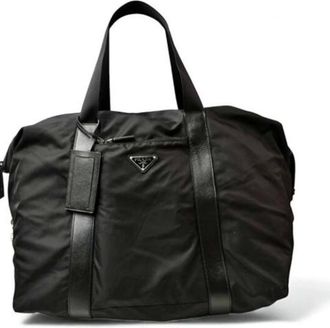 Prada Vintage, unisex, Zwart, ONE Size, Nylon, Pre-owned Vintage Nylon Weekendtas