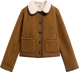 Barbour Penny Fleece Cord Jacket - Dames - Jassen - Bruin - XL - Polyester - Jassen