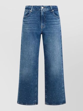 7 For All Mankind high-rise wide-leg denim jeans