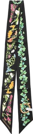 Ferragamo Mini Bandeau - Dames - Zijden sjaals - Veelkleurig - ONE Size - Leer - Accessoires