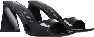 The Attico Womens Patent Leather Heel Sandal Black