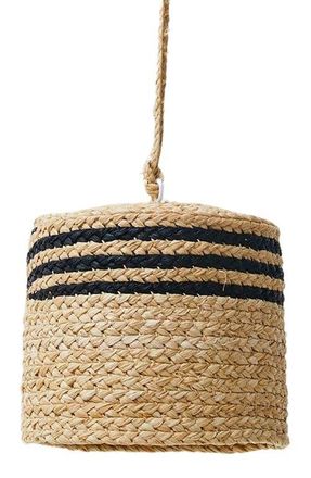 Indego Africa Striped Braided Raffia Small Lamp Shade in Natural at Nordstrom