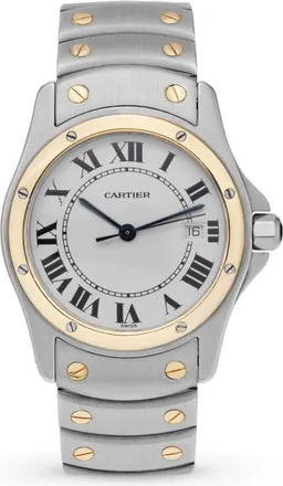 Cartier Pre-owned Cartier Santos Ronde Quartz White Dial Ladies Watch 1551