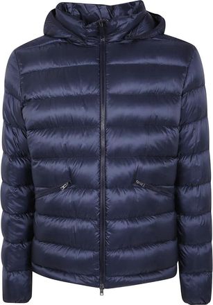 Herno Licht sportjack met afneembare capuchon - Heren - Winterjassen - Blauw - L - Jassen