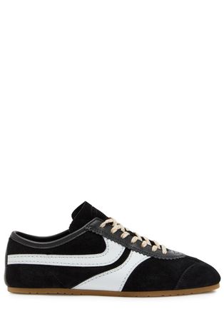 Dries Van Noten Dustin Panelled Suede Sneakers - Black And White - 39 (IT39 / UK6)