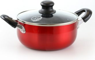 Better Chef 13 Quart Aluminum Dutch Oven in Red