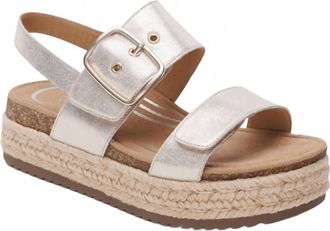 Aetrex Womens Vania Platform Sandal In Champagne