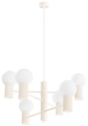 Sollux Lighting Design Pendellampe Halo 6-flammig, Beige ARCHIVIERT