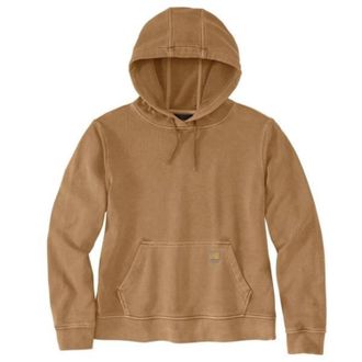 Carhartt Work in Progress Hoodie Womens Brown French Terry Midweight Kangaroo Pocket POSH075