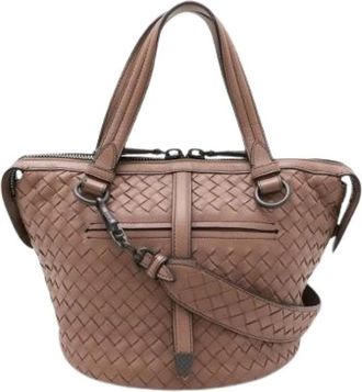 Bottega Veneta Pre-owned Handbags, female, Pink, Size: ONE SIZE Pre-owned Leather Handbag