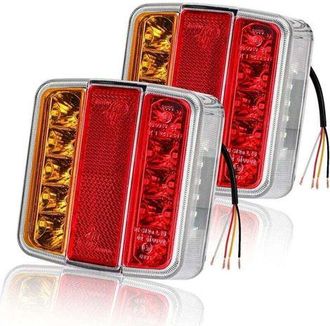 OEM Luces Traseras Para Remolque De 2 Piezas, 26 Led, 12 V, Intermitentes Traseros, Luces De Freno, Reflectores, Luces De Matr&iacute;cula, Impermeables Ip67, Mu