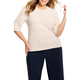 Nic+Zoe Textured Sweater in Sugar Cookie at Nordstrom Rack, Size 3 X