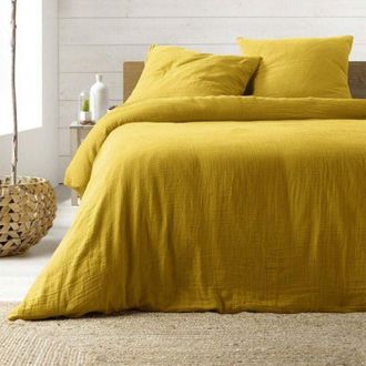 Douceur d'Intérieur Douceur Dintérieur - Set biancheria da letto 3 pezzi angelia 240x220 cm giallo