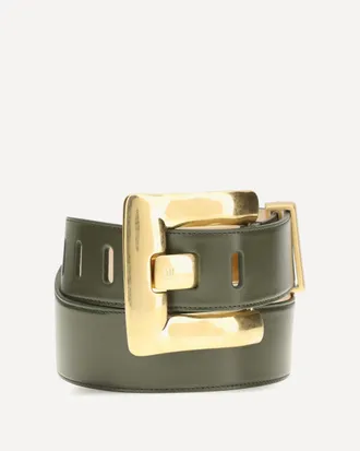 Balmain Anthem Belt in calfskin leather Female 95