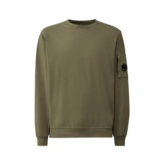 C.P. Company Sweatshirts, male, Green, Size: 2XL Light Fleece Crewneck Sweatshirt