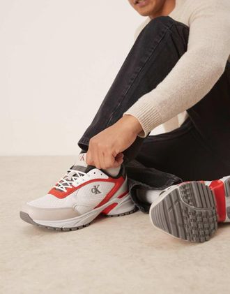 Calvin Klein Tokyo - Sneakers da corsa bianche e rosse-Rosso