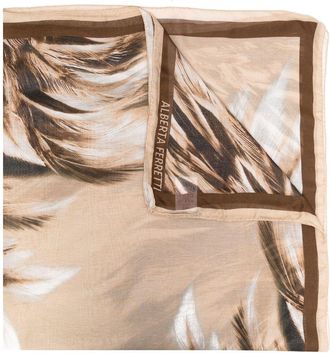 Alberta Ferretti Andromeda modal scarf - women - Modal/Cashmere - One Size - Neutrals