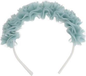 Il Gufo Tule Haarband met Ruchedetail - Dames - Haaraccessoires - Blauw - ONE Size - Tule - Accessoires