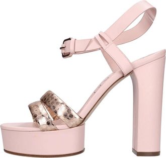 Casadei Minou Sandalen - Dames - Sandalen met hakken - Roze - 37 EU - Leer - Schoenen