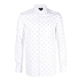 Emporio Armani Witte Casual Overhemden 3R1C861K0Bzf 1A5 - Heren - Casual Overhemden - Wit - XL - Overhemden