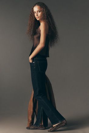 A Gold E Ingram Petite High-Rise Split Skinny Jeans