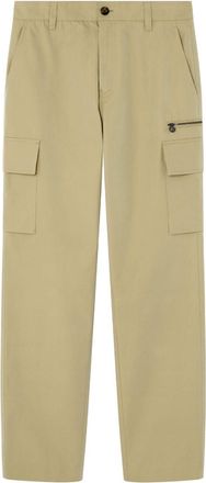 Versace gabardine cargo trousers - Neutrals