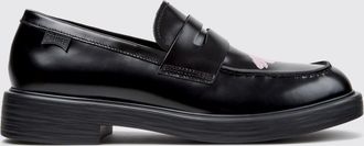 Camper Mocassini Penny Twins in pelle spazzolata con motivo floreale