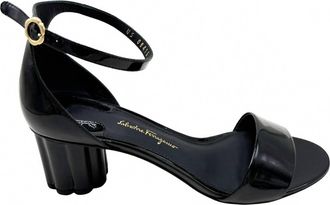 Ferragamo Womens Eraclea Ankle Strap Heels In Nero