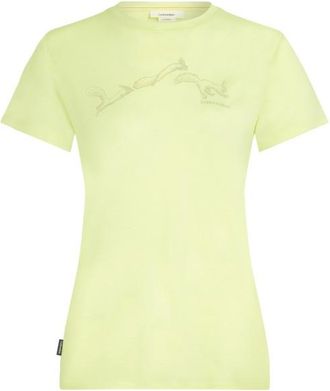 Icebreaker Merino150 TecLite S/S AirbourneSquirrel Merinoshirt f&uuml;r Damen | gelb