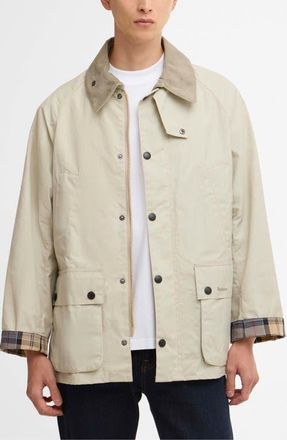 Barbour Bedale Coated Cotton Jacket in Clay at Nordstrom, Size 34