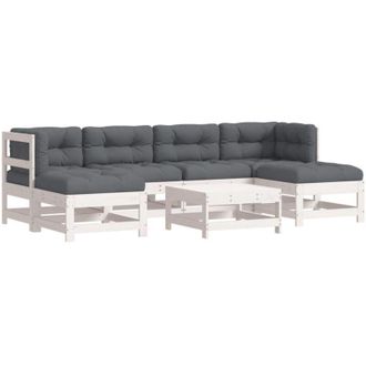 vidaXL Furniture Limited - Juego De Muebles Jard&iacute;n 7 Piezas Y Cojines