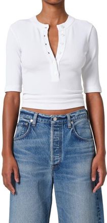 Citizens Of Humanity Nali Rib Henley in White at Nordstrom, Size X-Small