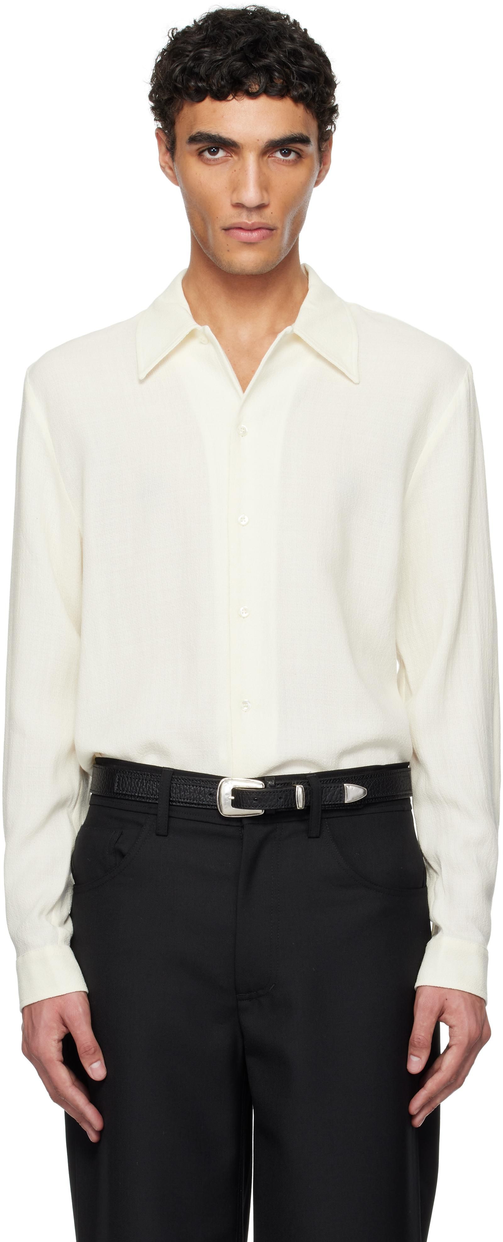 Séfr Casual Shirts, male, White, Size: M Stylish Rampoua