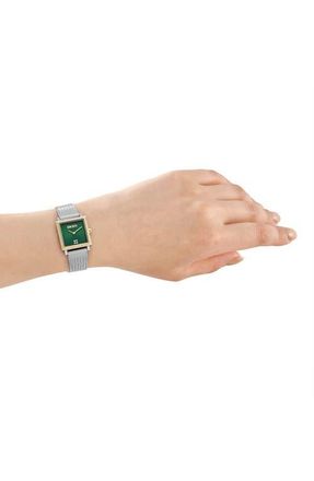 DKNY Milanese Square Watch, 24mm x 31mm in Dark Green at Nordstrom