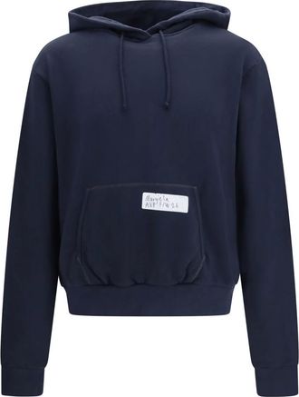 Maison Margiela Felpa con cappuccio e tasca centrale - - Sweatshirts & Hoodies - Uomo - Blu - M