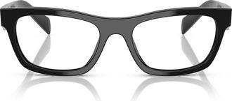 Prada 0pr B01v Rectangular Black Acetate Eyeglasses
