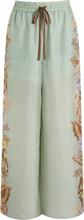 Zimmermann Coco Floral-printed Silk Trousers - Multi Floral - 4 (UK 16 / XL)