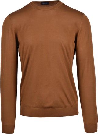 Drumohr Cotton Crewneck Sweater - Brown
