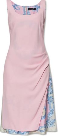 Versace Kleedjes, Dames, Roze, M, Jurk met Medusa Cameo-print